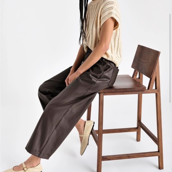 Splendid - vegan leather wide keg pants- size 2 
NWT - Picture 6 of 7